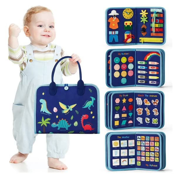 Montessori Aktiivisuuslauta Sensorinen Lelu Taaperoille 1-4 Vuotta [JUN]