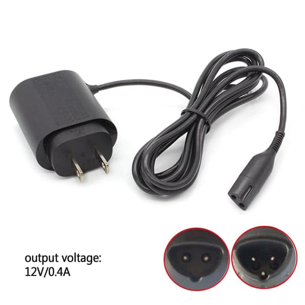 Genuine for Braun Series 3 5 7 9, 2-Pin Shaver Charger Cable Installed