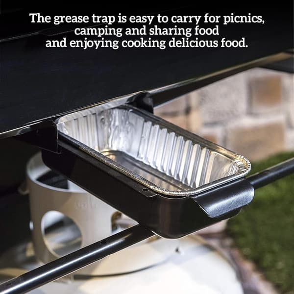 Grill Dryppebrett, Svart Fett Samlebrett Tilbehør i Stål for de Fleste Gassgriller