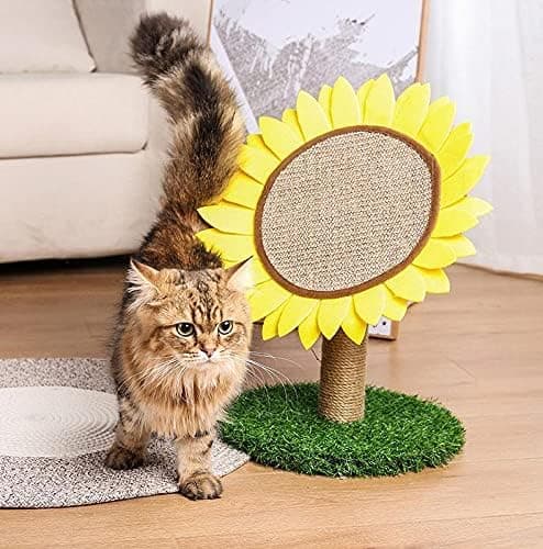 Sunflower Shaped Cat Scratching Post, Sisal Outer Layer, Cat Scratching Post, Flower and Cat Tree Shaped Furniture Cat Scratching Post