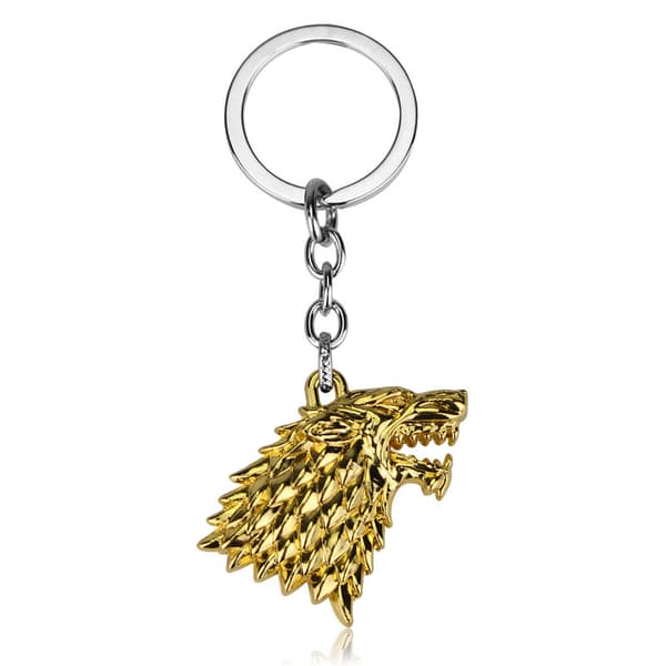 Antik kobber - GAME OF THRONES -  \"Stark \" 3D-nøglering