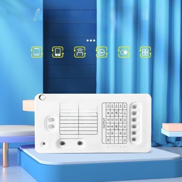 Zigbee 3.0 Smart RGBCCT 5-i-1 og App SmartThings IP20 til LED-controller til lysdæmper med stemmestyring Alexa 5-24V Belysningsmodul Hvid