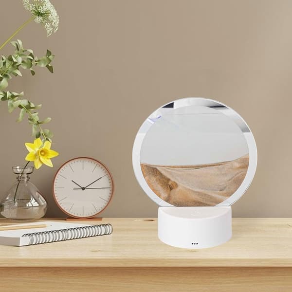 Sand Night 3D Dynamisk Maleri Soveværelse Og Værelse USB Batteri Flydende Lys, Lampe Til Stue Med Strøm