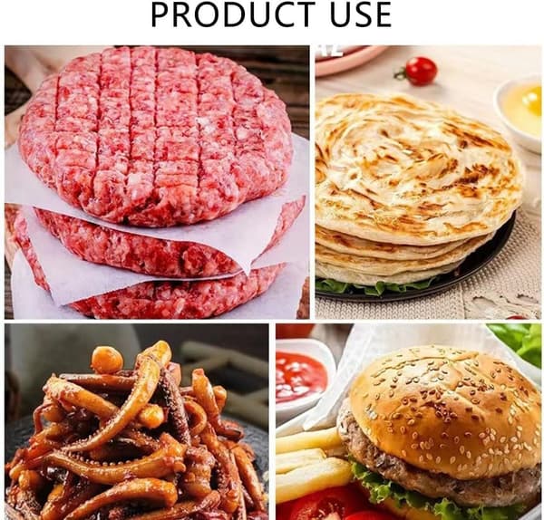 Burgerpresse i rustfritt stål, 14 cm, kraftig, rund hamburgerpresseform, perfekt for stekeplate, grillmatlaging, biff, panini