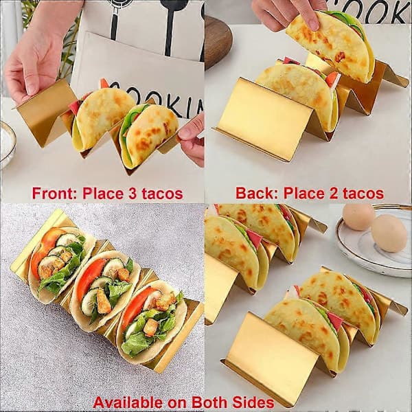 Taco Holder, Taco Stand with Handle Taco Tray for Tacos or as a Taco Mold -