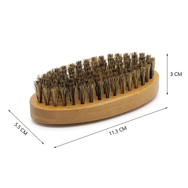 Men's Beard Brush, Boar Bristle, Bamboo Wood, Beard Styling