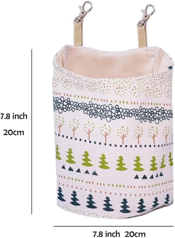 Sockerpåse Bur Hängande, Mjuk och Bomullspåse Husdjur Andningsbar Glider Sovande för Isolerad Polyester Canvas Liten