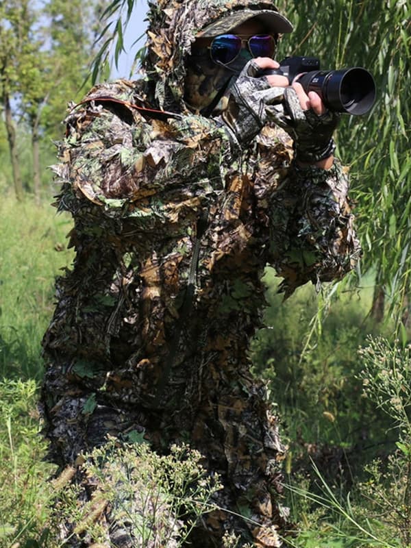 Ghillie-drakt i skogsmønster - Slitesterkt polyesterstoff - Elastisk midje - Voksne | 160-185 cm