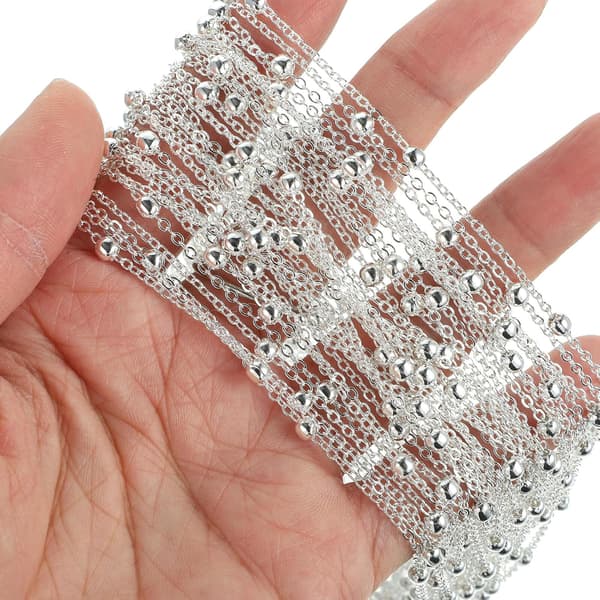 DIY Halskædekæder og Hårnål DIY Kæderulle Sølv 3,5 mm Flad O-led 10 m Smykketilbehør