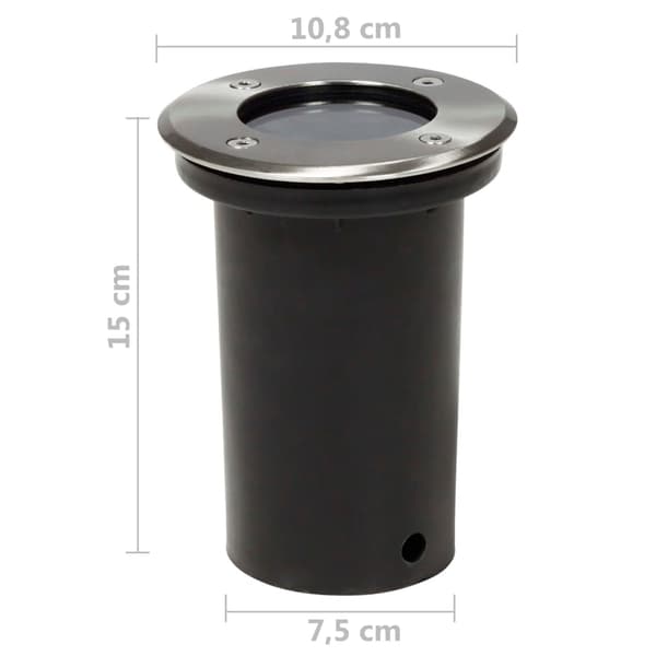 vidaXL Maavalaisin pyöreä 3 kpl Silver silver