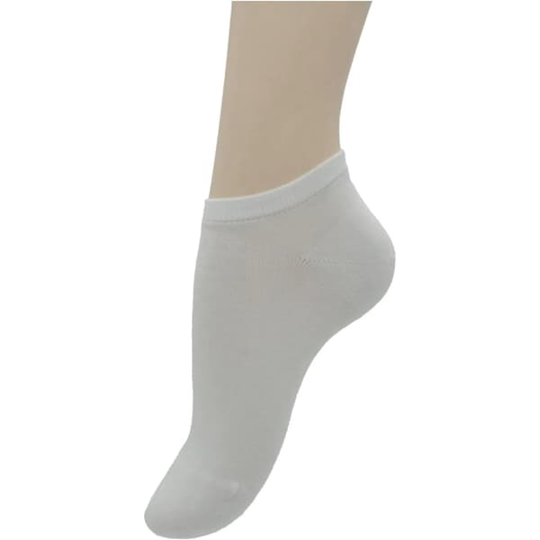 Sneakersocks 100% Organic Cotton Invisible Low Cut for Women and Men White 6-pack