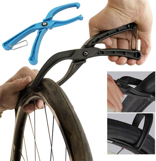 Blå cykel däckjärn däckverktyg däckbyte skiftnyckel däckjärn M