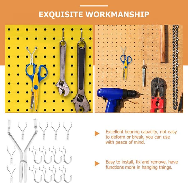 15 st Pegboard-krokar Metall Pegboard Board Krokar Hem Garage Butik