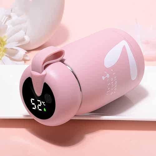 Vandflaske Termokrus 304 Rustfrit Stål Vandflaske Temperatur LED-Display (Kapacitet: 320ML, Farve: Pink)