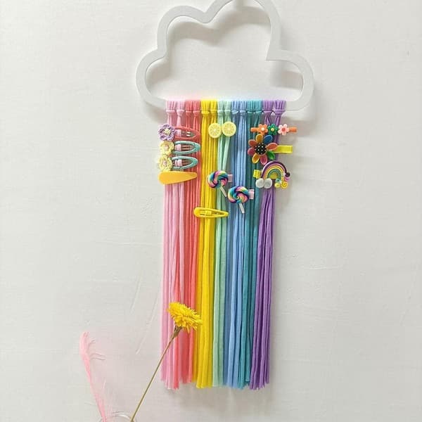 Regnbue Hårnål Hårklemmer Vægreb Opbevaring Regnbue Rainbow