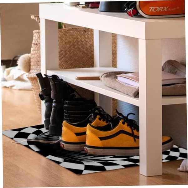 3D Illusion Bordplader, Dørmåtte, Optisk Illusion Skridsikker Geome