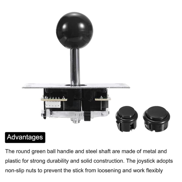 PC Joystick DIY Kit Arcade Spildele Knap ABS 5 Pin til Klassisk Sort Green