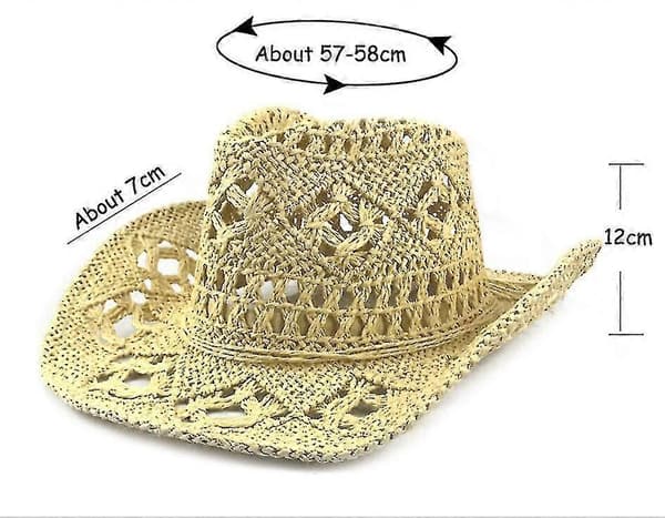 Håndlavet Cowboyhat med Bred Skygge til Kvinder/Mænd - Perfekt til Sommerstrand og Sol
