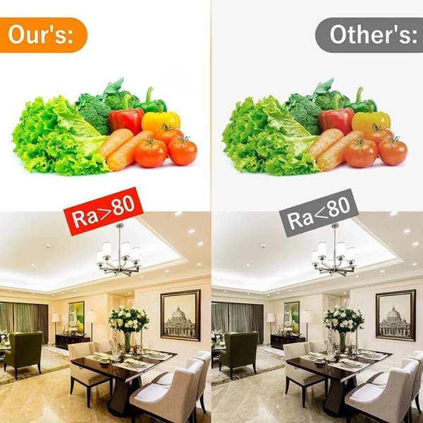 3-delt innfelt LED-spotlight 12W Baderom Innfelt LED-spotlight 6000k Kaldhvit Ekstra Flat LED Innfelt Spotlight 40 PZCC