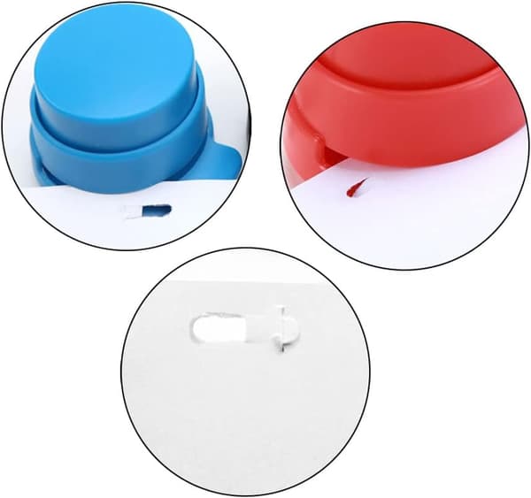 4 tilfeldig farge nålfri stiftemaskin stiftfri stiftemaskin mini bærbar stiftfri stiftemaskin stiftfri bærbar mini sta