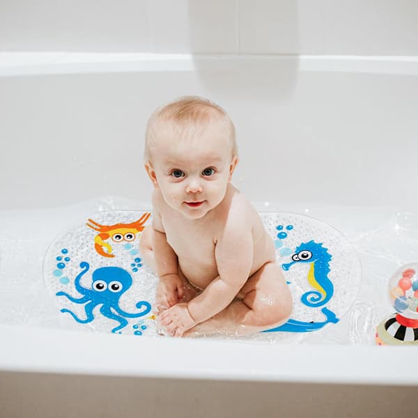 70x38cm Cartoon Figure Bath Mat, Non-Slip Bathtub Mat with Suction Cups