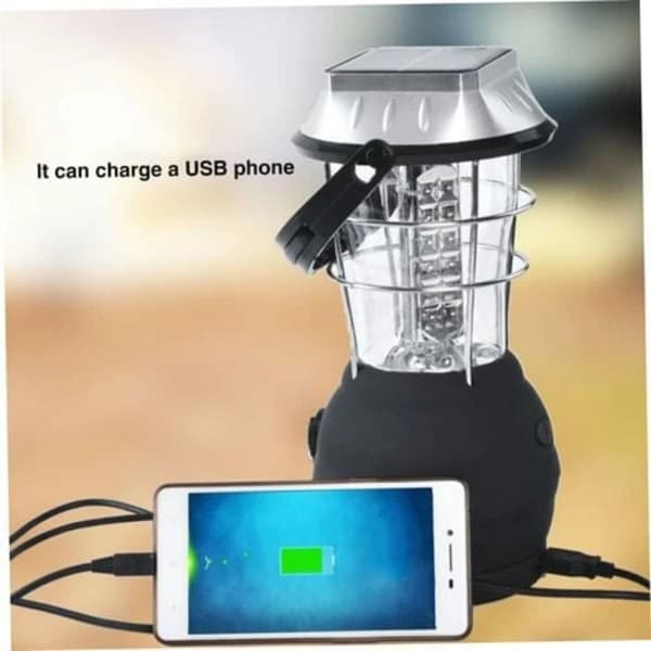 TS-LED Campinglygte til orkaner, nødsituationer, storme, USB-genopladelig nødlampe med håndsving