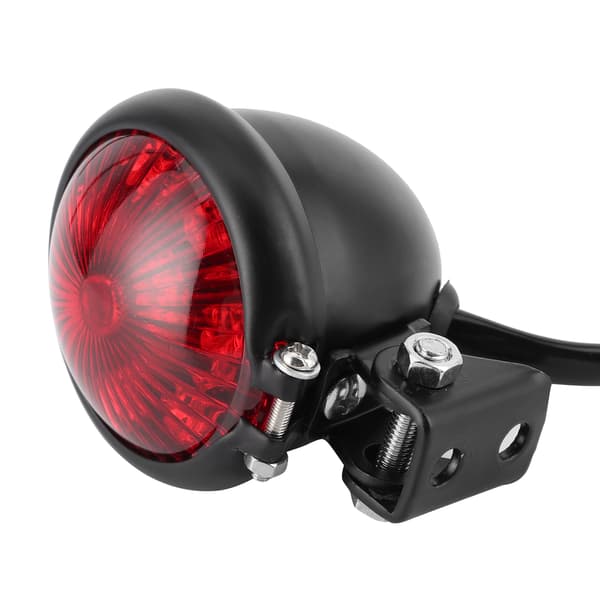 LED Baglygte Brems Baglygte med Monteringsskrue Universal til 12V Motorcykel Sort Hus Rød Linse
