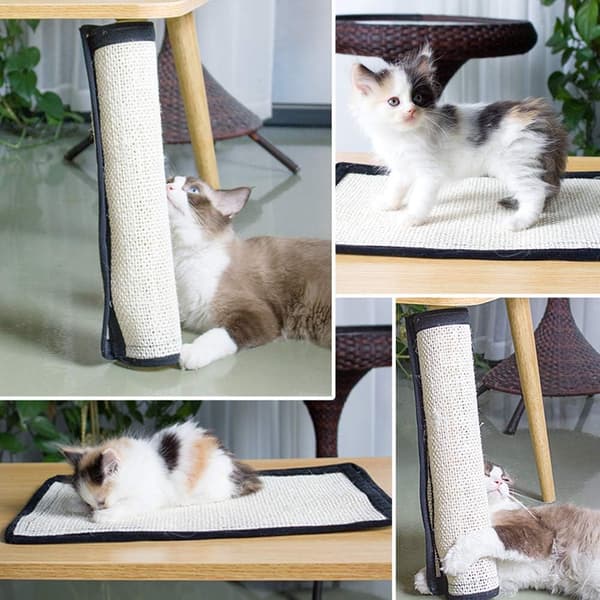 Kattekløsemåtte Sisal Resistent Kattekløser Killing Kattekløsebræt Rulbart Beskyttelse Bord Stol Gulv Sofa Katte Klør Interaktive Legetøj