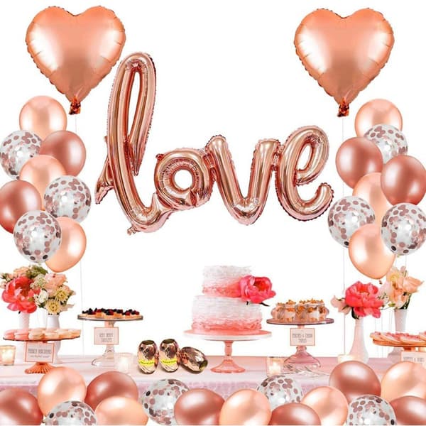 Latex balloon romantic wedding love foil balloons wedding proposal