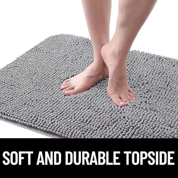 【PP】Hundemåtte til mudrede poter, absorberer fugt og snavs, absorberende skridsikker vaskbar måtte, hurtigtørrende mikrofiber, MudBY Grå 60x90cm