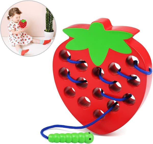 Puulelu, Montessori-aktiviteettilelu mansikka puulelu
