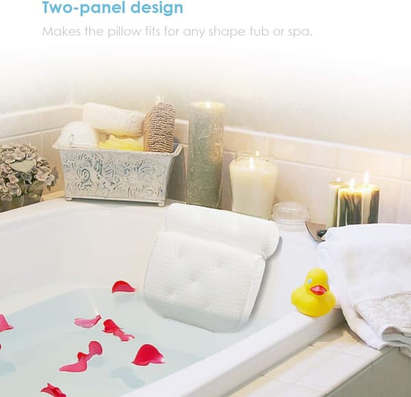 Badekudde for badekar Luksus 4D Air Mesh Spa Badekudde Sklisikre sugekopper Badekudde for spa boblebad