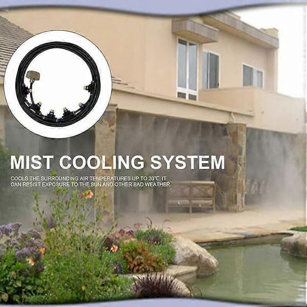 12 meter 16-head mist cooling low pressure spray system (black)