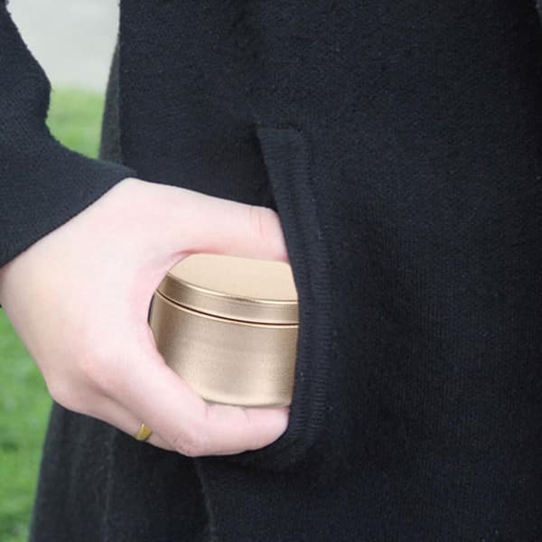 5 st 50 ml guld aluminiumburkar för te- och smyckesförvaring