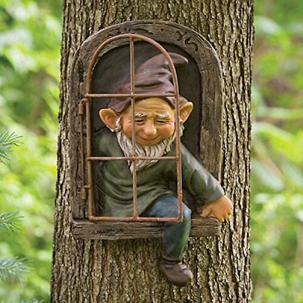 Fantasifulde havepynt - Nisse, Mininisse, Træskulptur