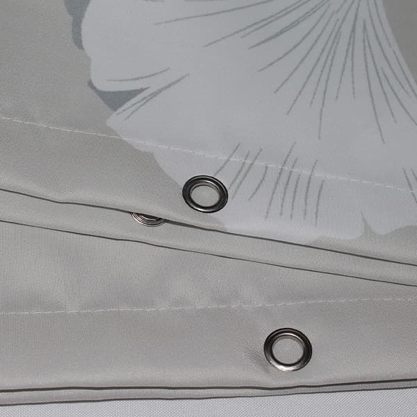 Grey Ginkgo Leaf Pattern Shower Curtain, Shower Curtain 180x180cm
