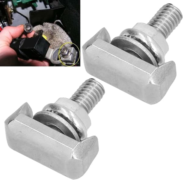 T-bolt til bilbatteri, batteribolt i rustfrit stål 19116852 erstatningstilbehør T-bolt reservedele