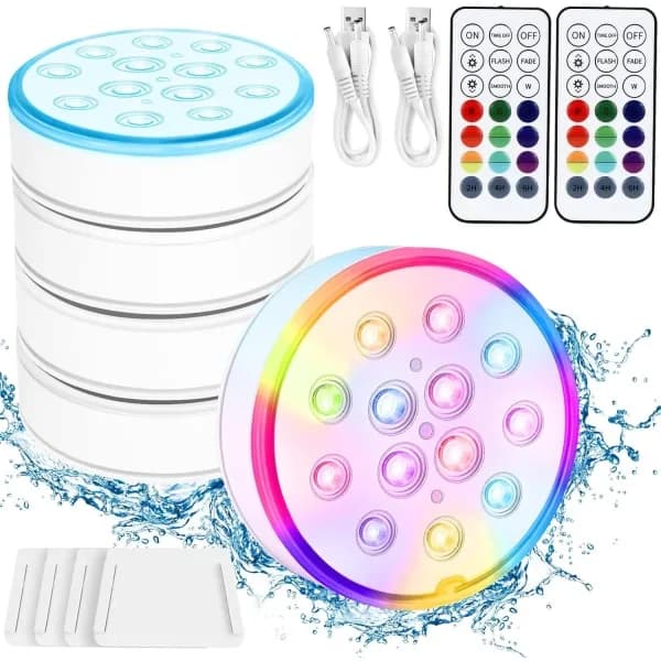 Pool Light, Fully Sealed Rechargeable Pool Light, IP68 W