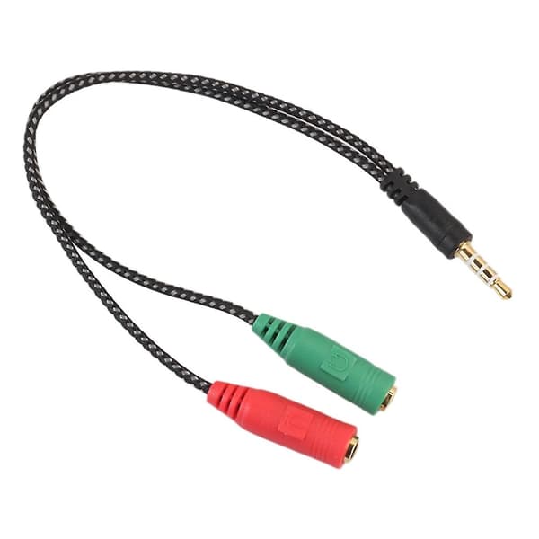 5 x 3,5 mm Hann til 2 Hunn-uttak Audio Mikrofon Headset Splitter Adapterkabel Konverter