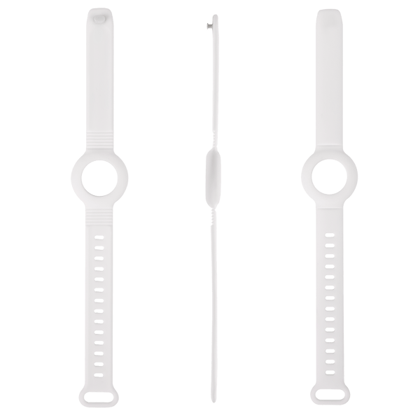 Apple AirTag silikonarmband, vit Vit