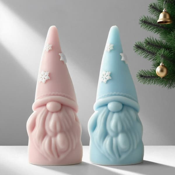 Nisser Silikoneform Juleharpiksforme Lysforme Gipsforme