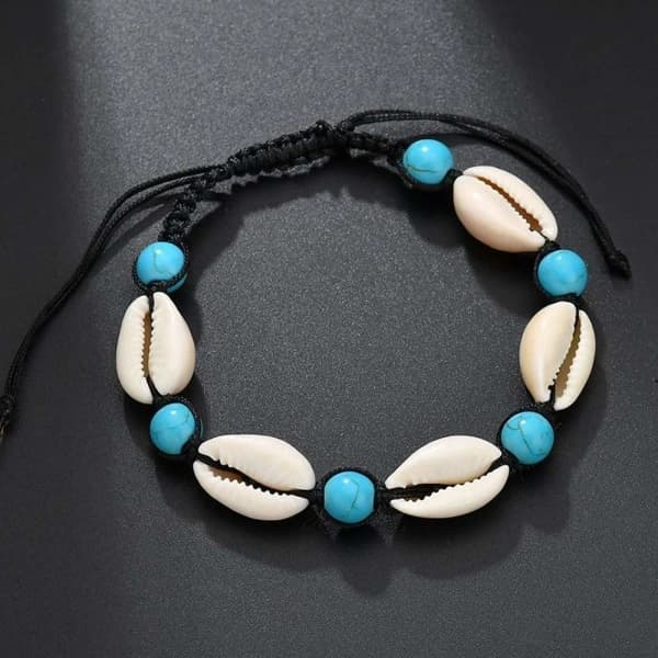 (Pow yeah!) Creative Bracelet, Woven Anklets with Shells (Mixed Colors)