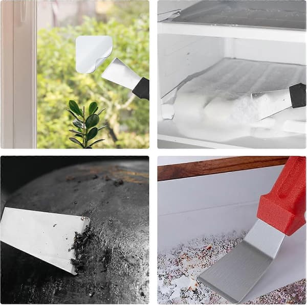 5 Pcs Oven Scraper Tool Scratch-Free, Oven Scraper, 3 Curved Scrubber Brushes and 2 Cleaning Scrapers Oven Scraper Tool for Kitchen