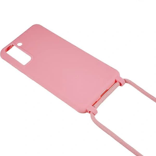 (pow yeah!) Shockproof Flexible TPU Back Cover with Lanyard for Samsung Galaxy S21 FE 5G