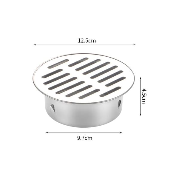 Round Stainless Steel Floor Drain with Anti-Block Gutter
