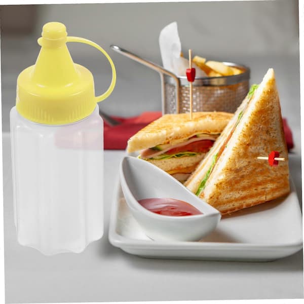 4-delt klembar sauceflaske, saucedispenserflaske, genanvendelig