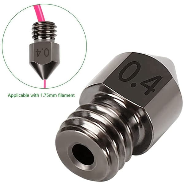 25 Pcs 3D Printer Nozzles Durable Pointed High Temperature with 10 Pcs Cleaning Needles