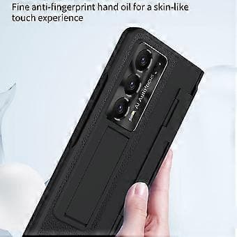 For Honor Magic V2 5G Stand Phone Case Hard PC Protective Case with Tempered Glass Screen Protector Style B Style B