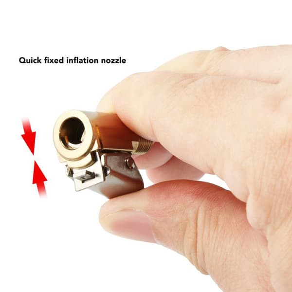 2-delt ventiladapter for bildekk, 8 mm messingtupp pumpeinflasjonsventil