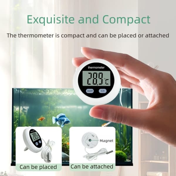 Akvarietermometer Høypresisjons Temperatursensor Nøyaktig Akvarieovervåking Med For Celsius-bryter Energisparing